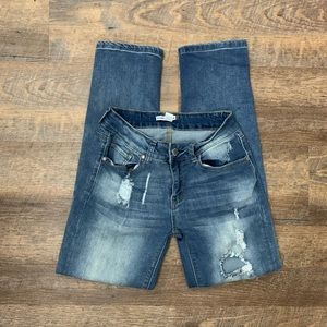 Revamped | Denim Blue Ripped Jeans